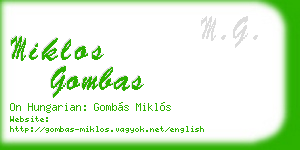 miklos gombas business card