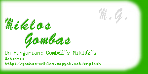 miklos gombas business card